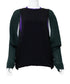 Cut-Out Panel Layered Knit Top